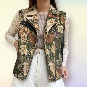 Vince Camuto Embroidered Moto Vest